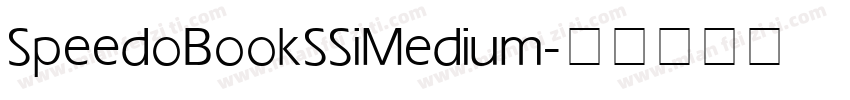 Speedo Book SSi Medium字体转换